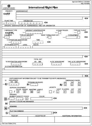 ICAO Flight Plan, Again - IFR Magazine